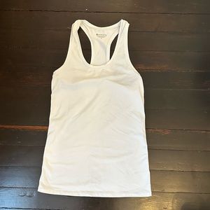 Athleta white racer back tank in good condition